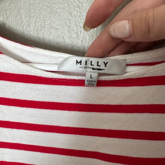 MILLY For Target Red and White Stripe T-Shirt Mini Dress Size Large casual - Picture 5 of 7